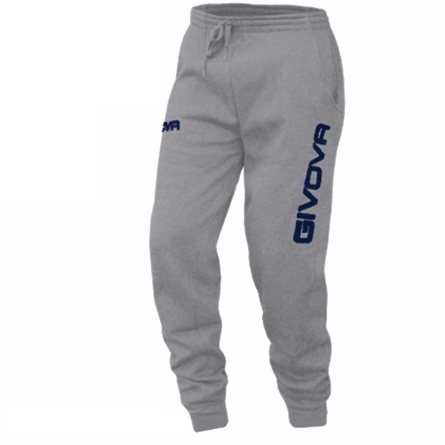 Givova, cotton trousers mod. moon, gray, M