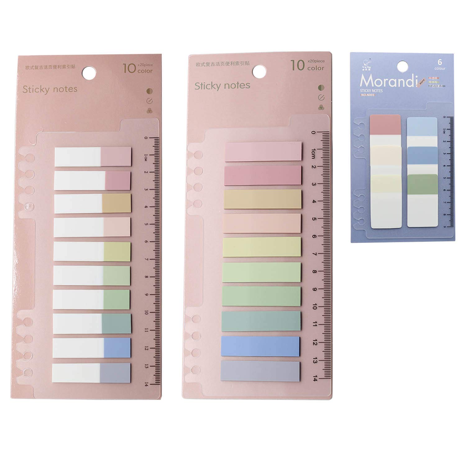 Buy 3 Pack 460 Pieces Index Tabs with Ruler, Writable and Repositionable File Tabs Flags Colored