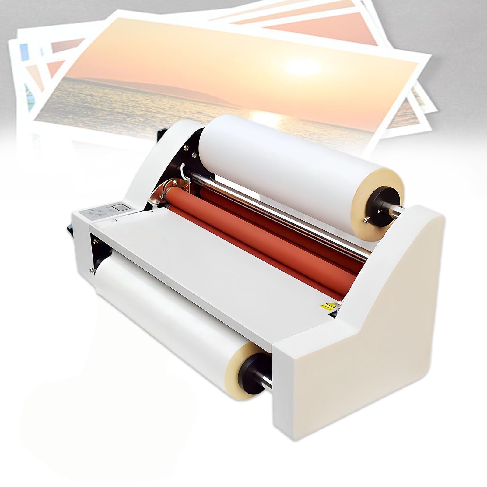 Laminator Elektroniczny, Laminator V350, Laminator Rolkowy 350 Mm, Arkusze Do Laminowania Na Zimno I Gorąco, Wyświetlacz Cyfrowy, Jedno- I Dwustronny, Do Użytku Szkolnego I Biurowego