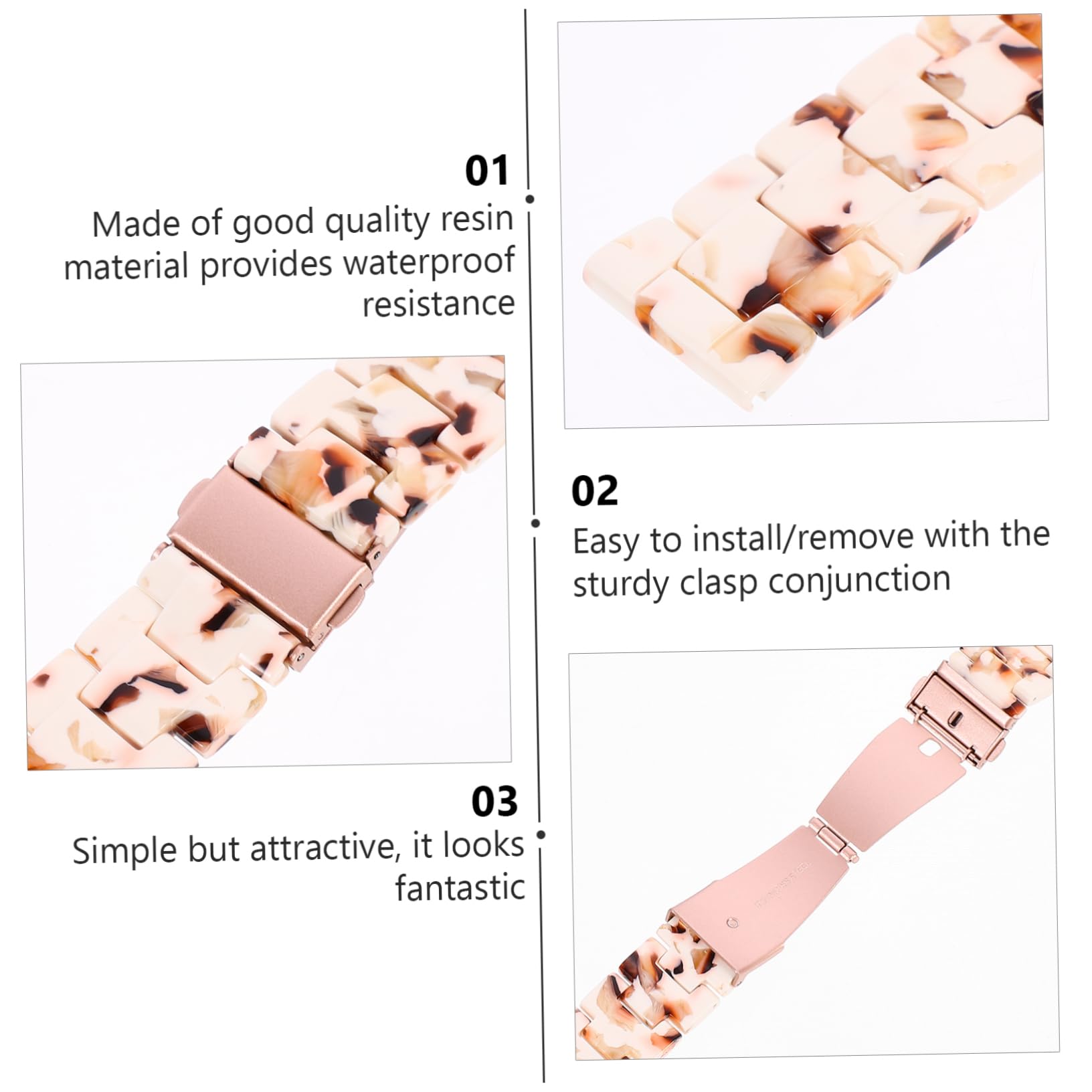OSALADI 3piezas Correa De Reloj Deportiva De Resina Para Smartwatch y Relojes Tradicionales Banda De Muñeca Ligera y Resistente Al Sudor Para Ocasiones Casual y Formales