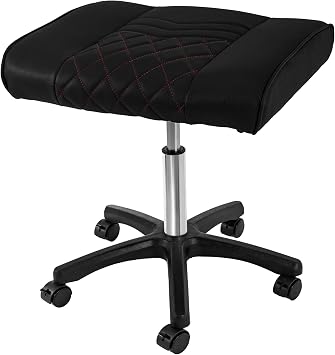 Frassie Footrest Stool Under Desk Mobile Gaming Foot Stool with Wheels | Multi-use, Height Adjustable Rolling Swivel Stool Heavy Duty Ergonomic Foot Stool