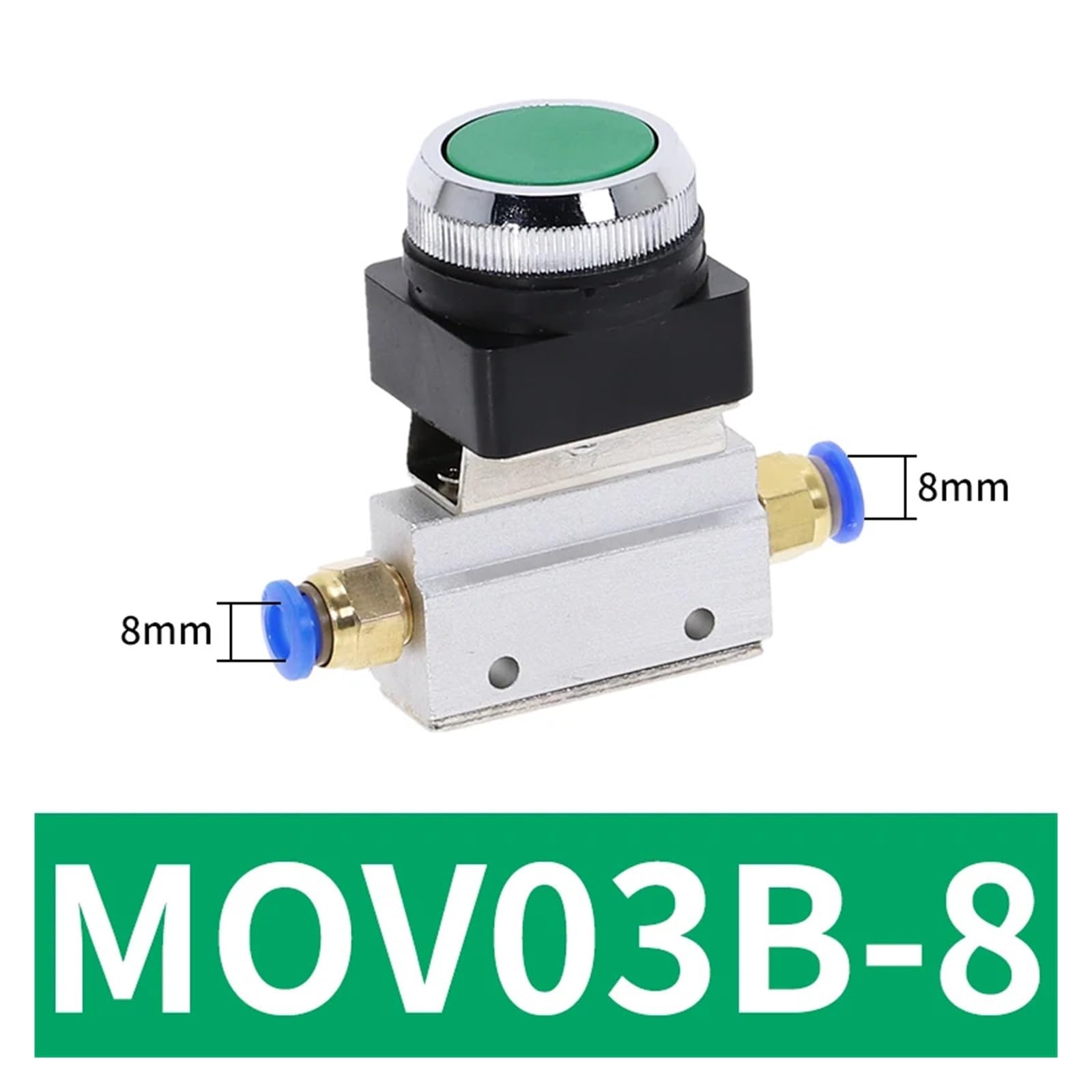 MOV-03B czerwony i zielony natychmiastowy pneumatyczny zawór mechaniczny z płaskim przyciskiem 2 pozycje 3 stopnie z gwintem 1/8 "(8MM-01)