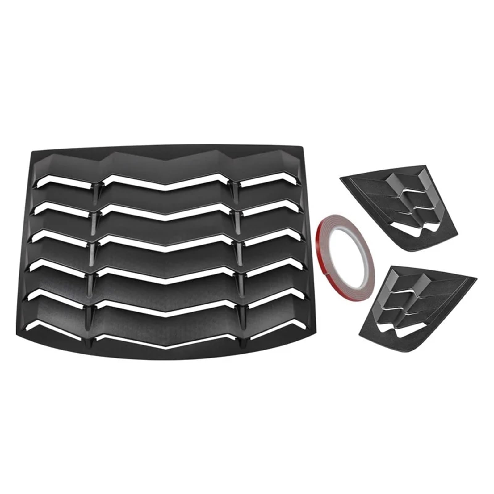 Rear & Side Window Louvers Windshield Sunshade Cover Compatible for Dodge Charger 2011-2022 in GT Lambo Style ABS Matte Black