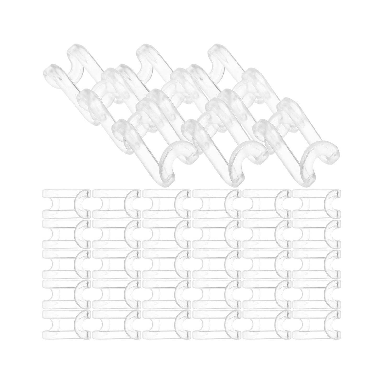 Hangers for Clothes Space Savers 120Pcs S Shape Clothes Hanger Connector Hooks Transparent Wardrobe Organizer for Closet Storage