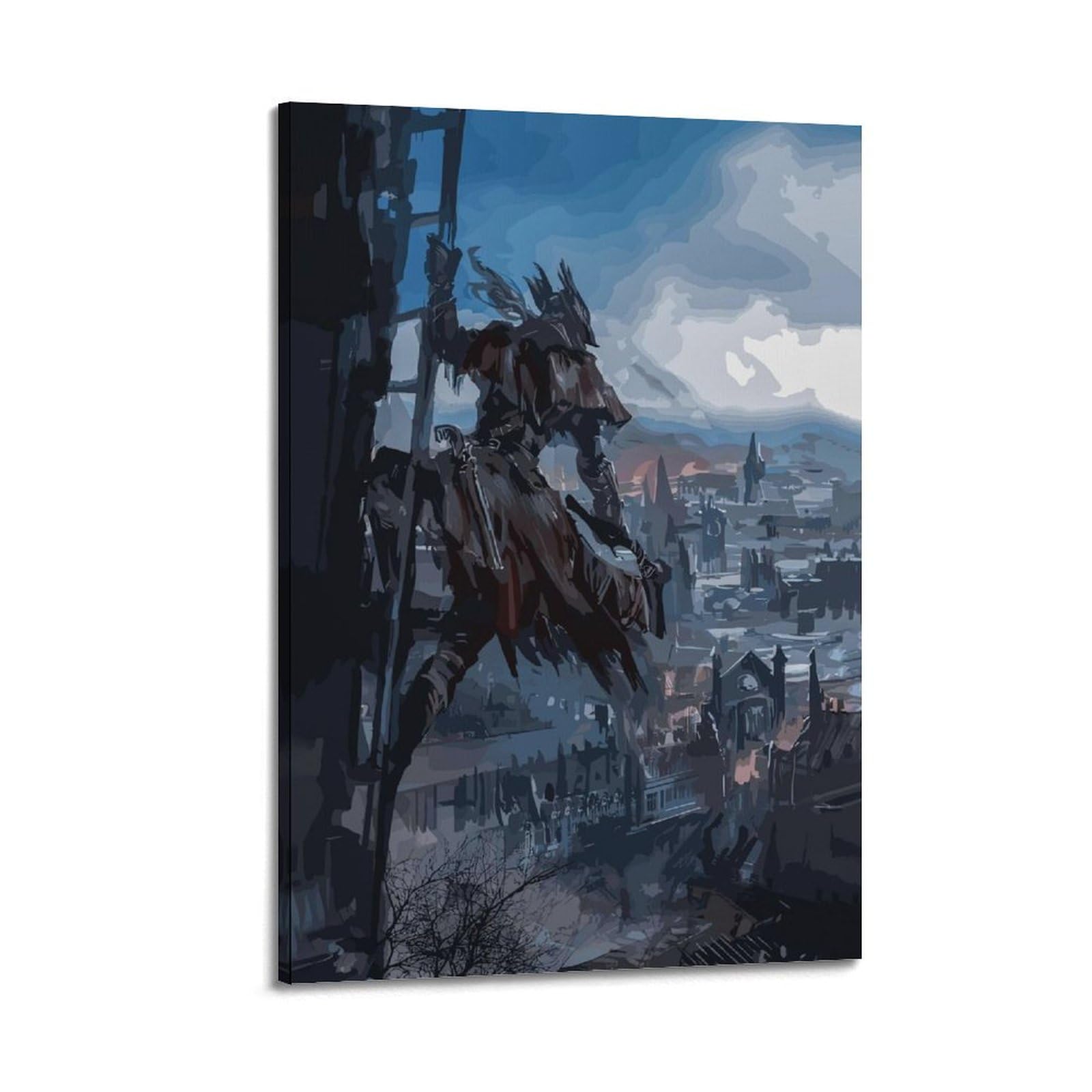 Naviga Unframe-Style Game Character Poster Bloodborne Poster Decorative Painting Canvas Wall Posters And Art Picture Print Modern Family Bedroom Decor Posters 20X30inch(50X75cm)