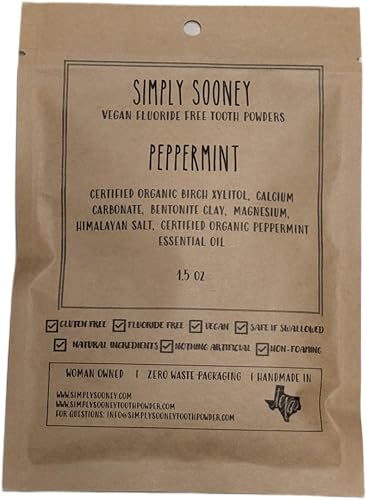 Polvo dental orgánico sin flúor orgánico remineralizante Fórmula I Recambio de cero residuos I dientes más fuertes I aliento fresco I con xilitol