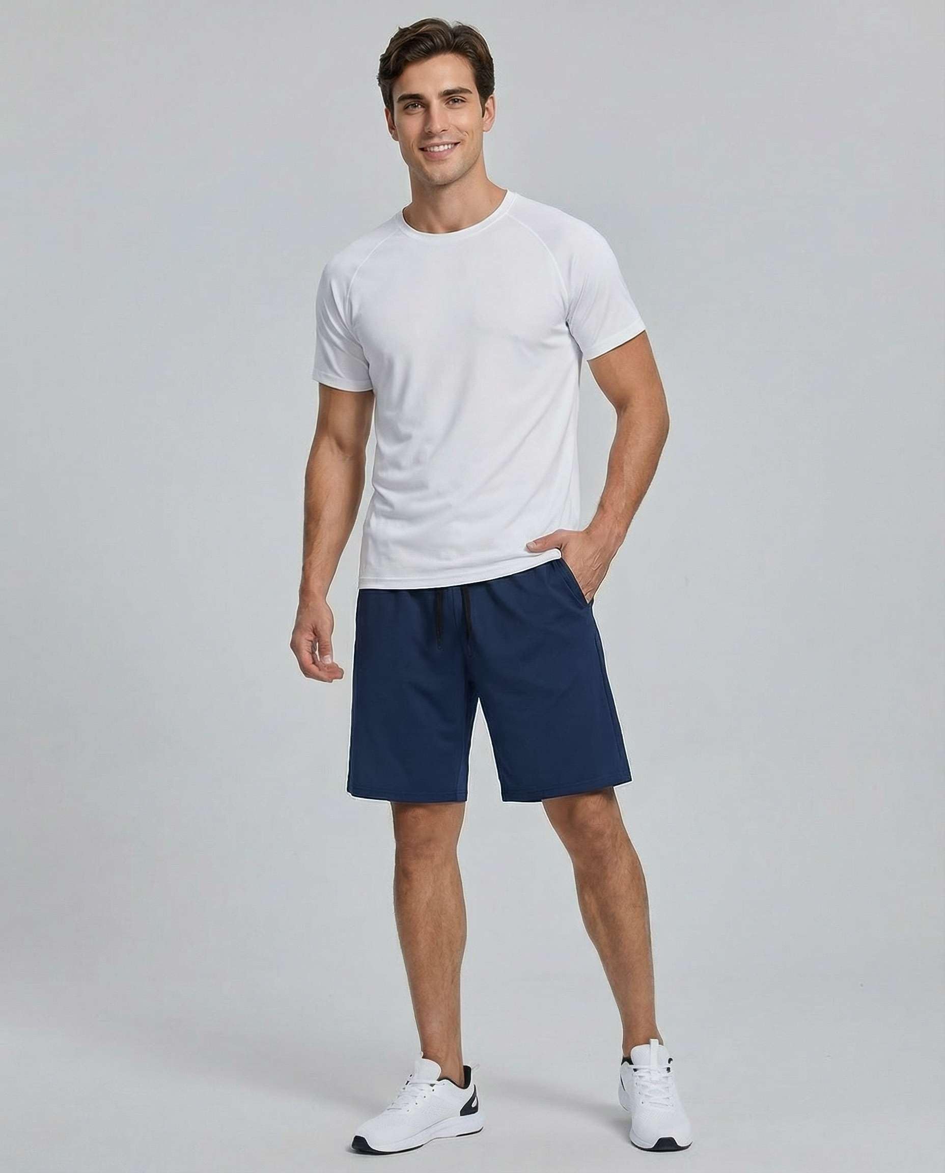 Real Essentials Re Men's Mesh Shorts - Pantalones Cortos para Correr. Hombre