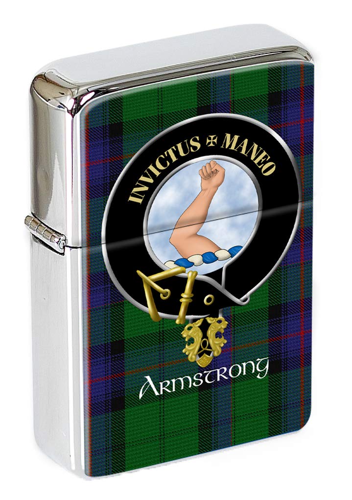 Giftshop Uk Silver Armstrong Scottish Clan Lighter In Gift Tin