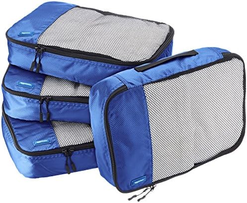 Amazon Basics Packing Cubes - Slim (4-Piece Set), Gray