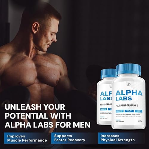 Vista 3 de Alpha Labs - Cápsulas para hombres, píldoras de complejo vitamínico AlphaLabs, fórmula oficial de Alpha Labs, suplemento dietético LabsAlpha
