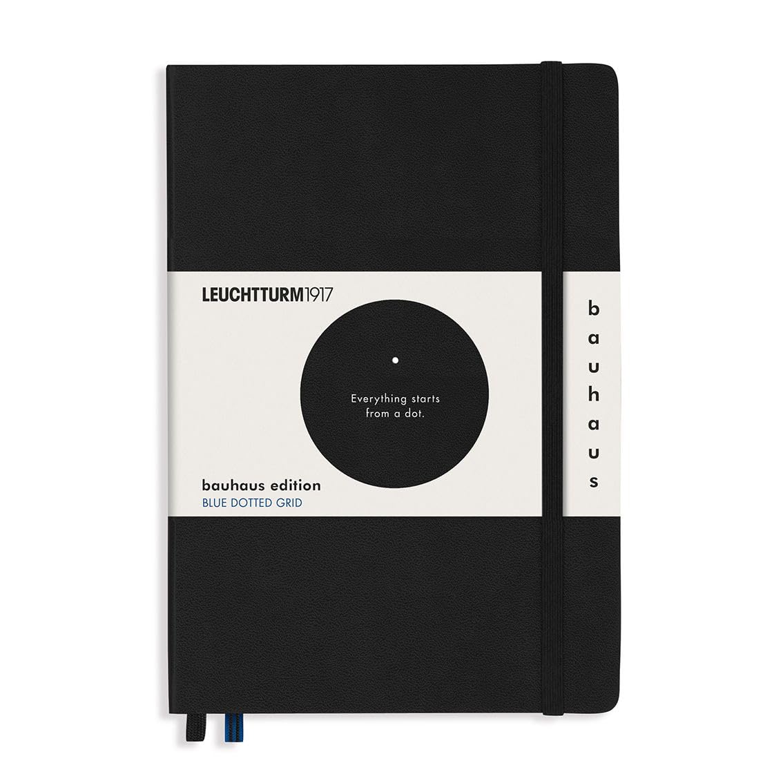 Dotted Hardcover Notebook Medium A5 Bauhaus Special Edition 251 Numbered Pages for Writing and Journaling (Black)
