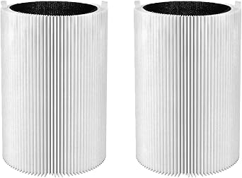 2 Pack 411 Replacement Filter for Blueair Blue Pure 411 411+ 411 Car and Mini Air Purifier, 3-in-1 HEPA Filter