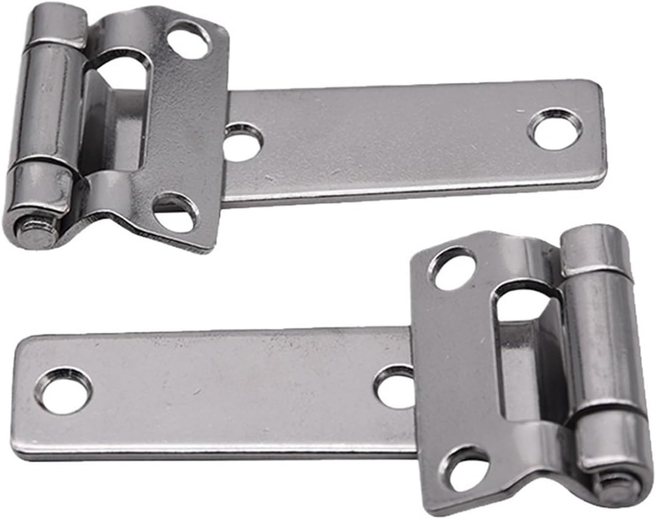 2PCS Polished T Hinge Stainless Steel Tee Garage Barn Cargo Trailer Door Hinges 135x58x27mm for Marine Boat