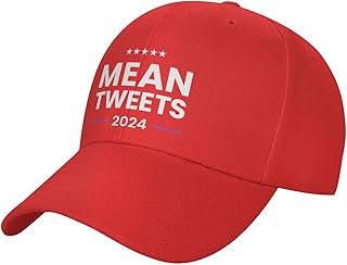 Mean Tweets 2024 Baseball Cap Unisex Dad Cap Cowboy hat Trucker Hat Ponytail hat Sun Hats for Women Black