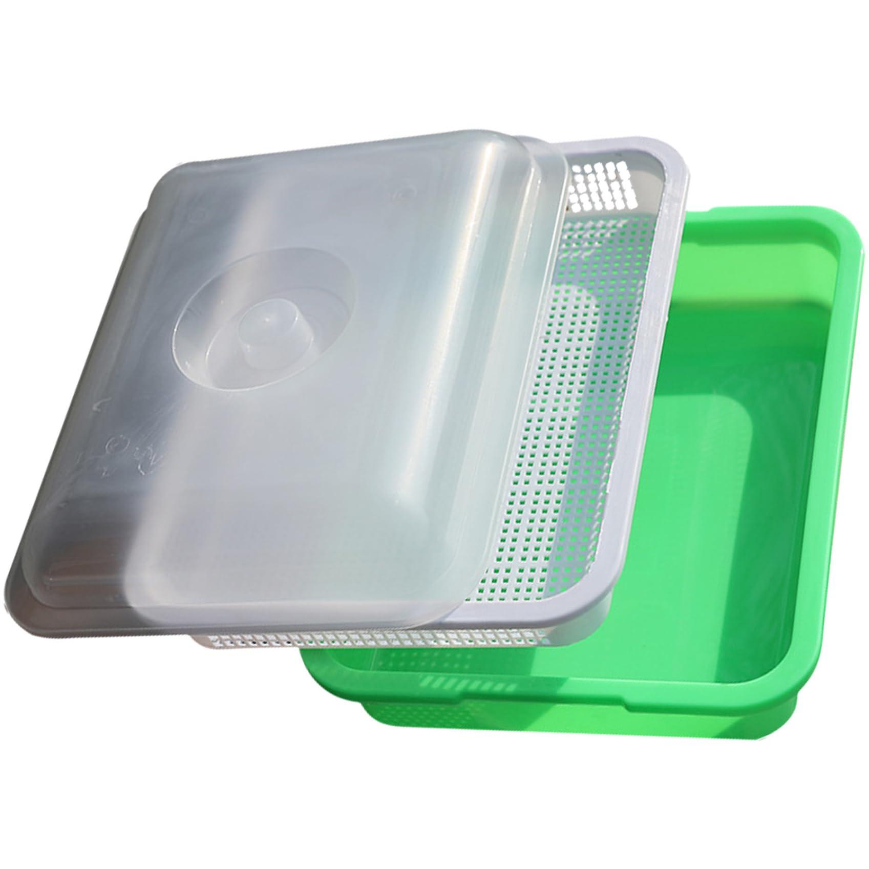 Plateaux de Culture de microgreens Kit Culture germes 10 x 12'', Plateau Germination 4, 7'' avec Couvercle Plateau démarrage graines réutilisable pour graines Germination