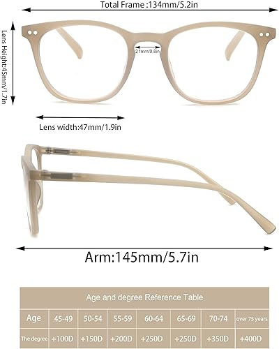 Miniatura 10 de MODFANS Gafas de lectura para hombres 1.75 mujeres lectores, redondas, retro, mate, tramposos flexibles, bisagra de resorte, ligeras, adecuadas para