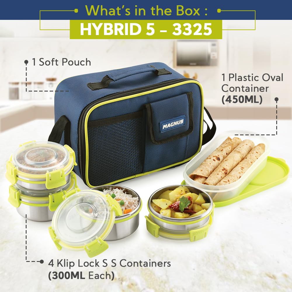 Magnus Stainless Steel Lunch Box - Leak-Proof & Airtight -2