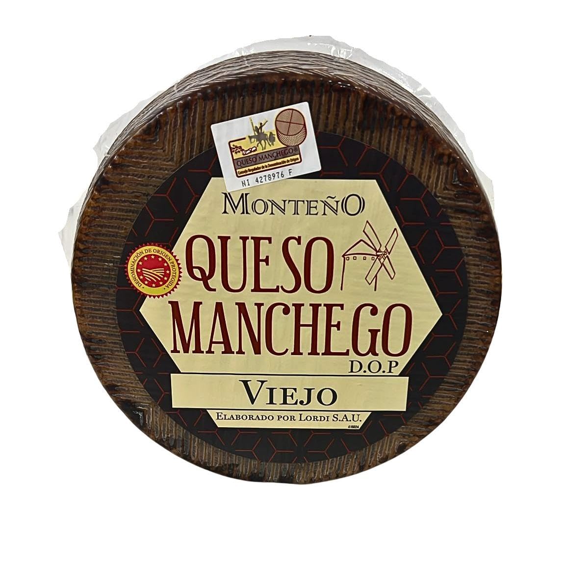 Queso Manchego Viejo DOP Monteño Leche de Oveja Sabor Intenso Rueda de 3 kg
