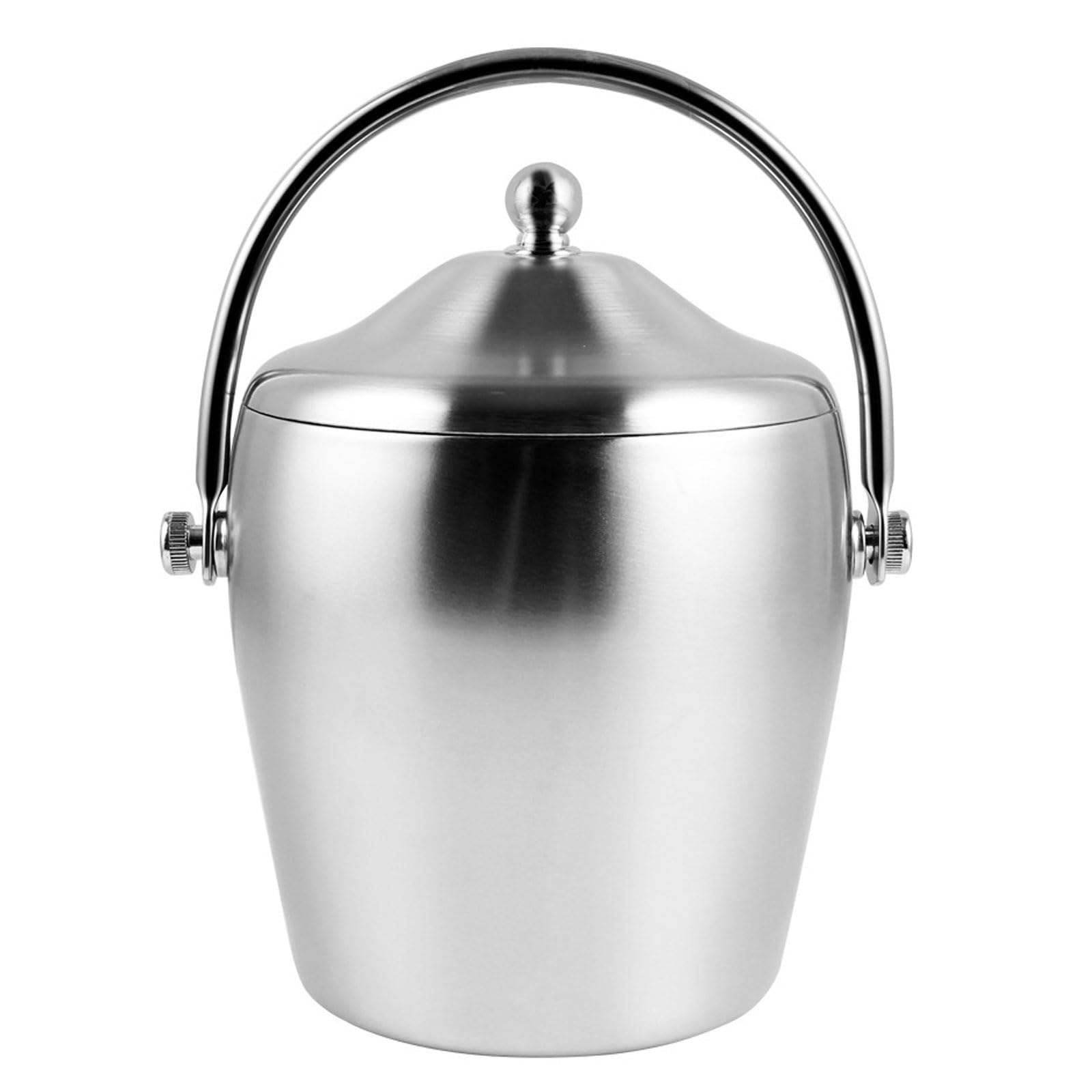 AIZYR Cubos De Hielo Aislados Cubos De Hielo con Pinzas, Cubos De Hielo De Doble Pared Mantener La Congelación Cubo De Fiesta Barril De Vino Casa del Bar De Fiestas,1.2L