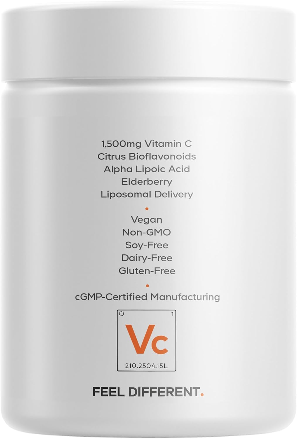 Codeage Liposomal Vitamin C Vitamins with Zinc, Elderberry, Citrus Bioflavonoids Ascorbic Acid, Quercetin & Rose HIPS Fruit, Vitamina C Liposomal Supplement Pills - Non-GMO, Vegan - 90 Capsules - Image 9