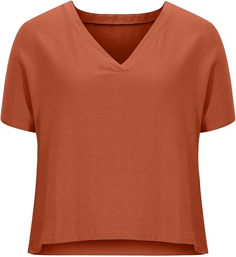 Miniatura 4 de Tops de verano para mujer 2023 Casual Elegante algodón Lino sólido Blusas Cuello Camisa pequeña Camisetas sin Mangas