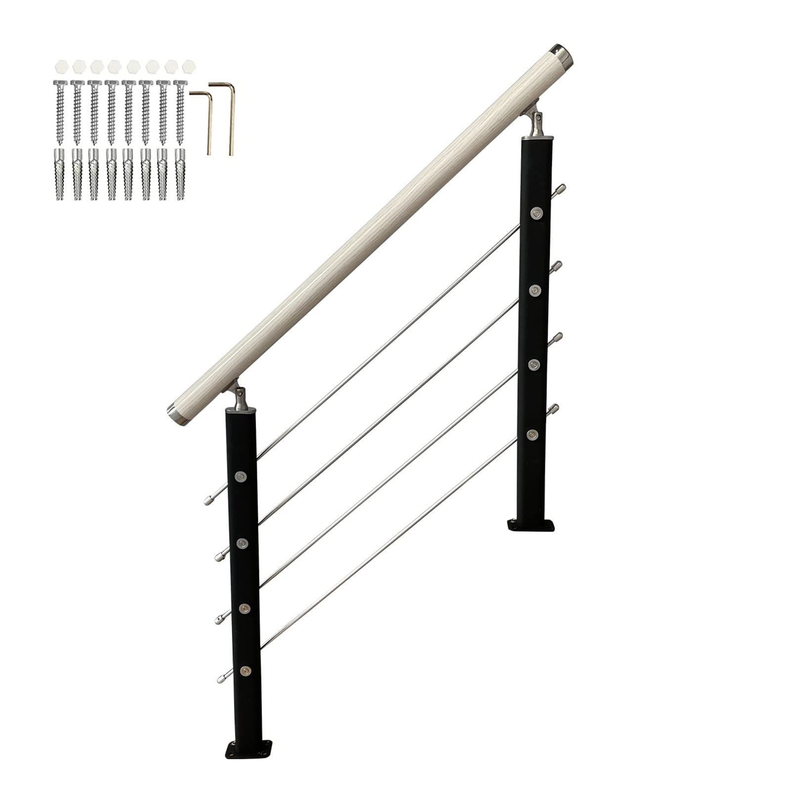 Main courante escalier extérieur pour personnes âgées et PMR 60 cm