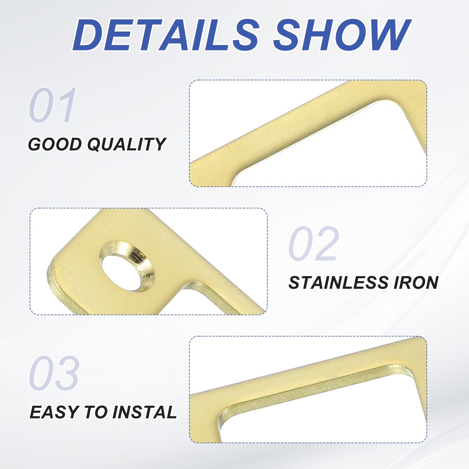 PATIKIL 1" x 2.24" Deadbolt Strike Plate - Image 3