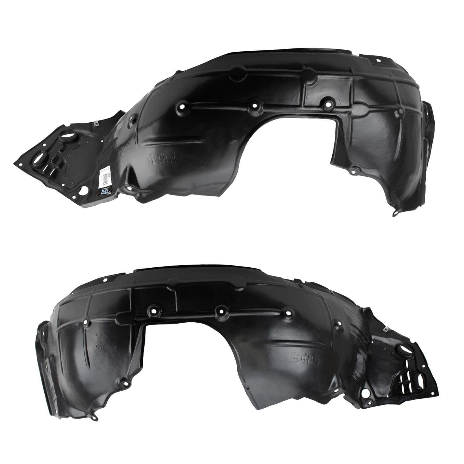 TRQ Front Driver &amp; Passenger Side Inner Fender Liner Set | For 2017-2018 Honda Civic Sport 2019 Civic Sport Hatchback