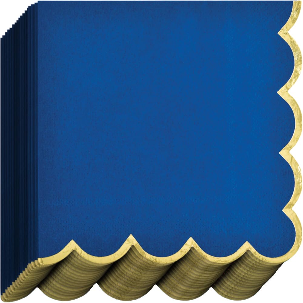 2-lagige Getränke-Papierservietten mit gewelltem Rand, 12,7 x 12,7 cm, 16 Stück, Premium-Qualität und saugfähige Servietten, perfekt für Partys und Themenveranstaltungen