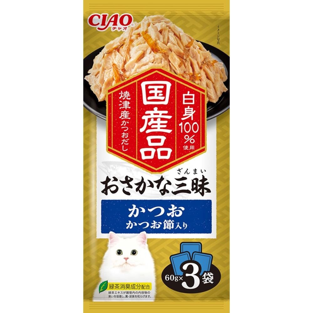 Amazon.co.jp: いなば おさかな三昧 かつお かつお節入り 60g×3