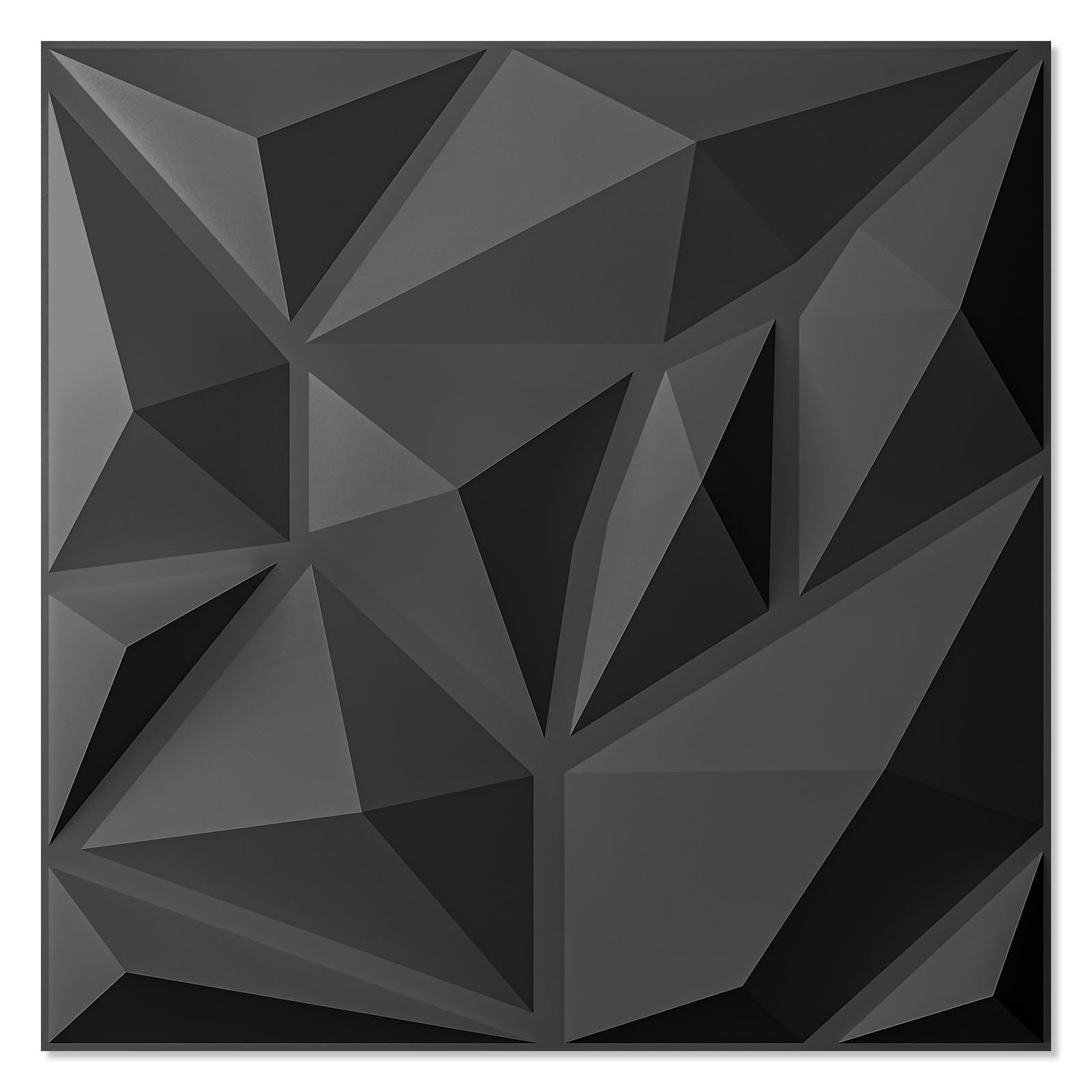 Art3d Lot de 20 panneaux muraux 3D pour décoration murale intérieure PVC diamant revêtement mural pour jeux vidéo salon fond mural TV 30 x 30 cm noir
