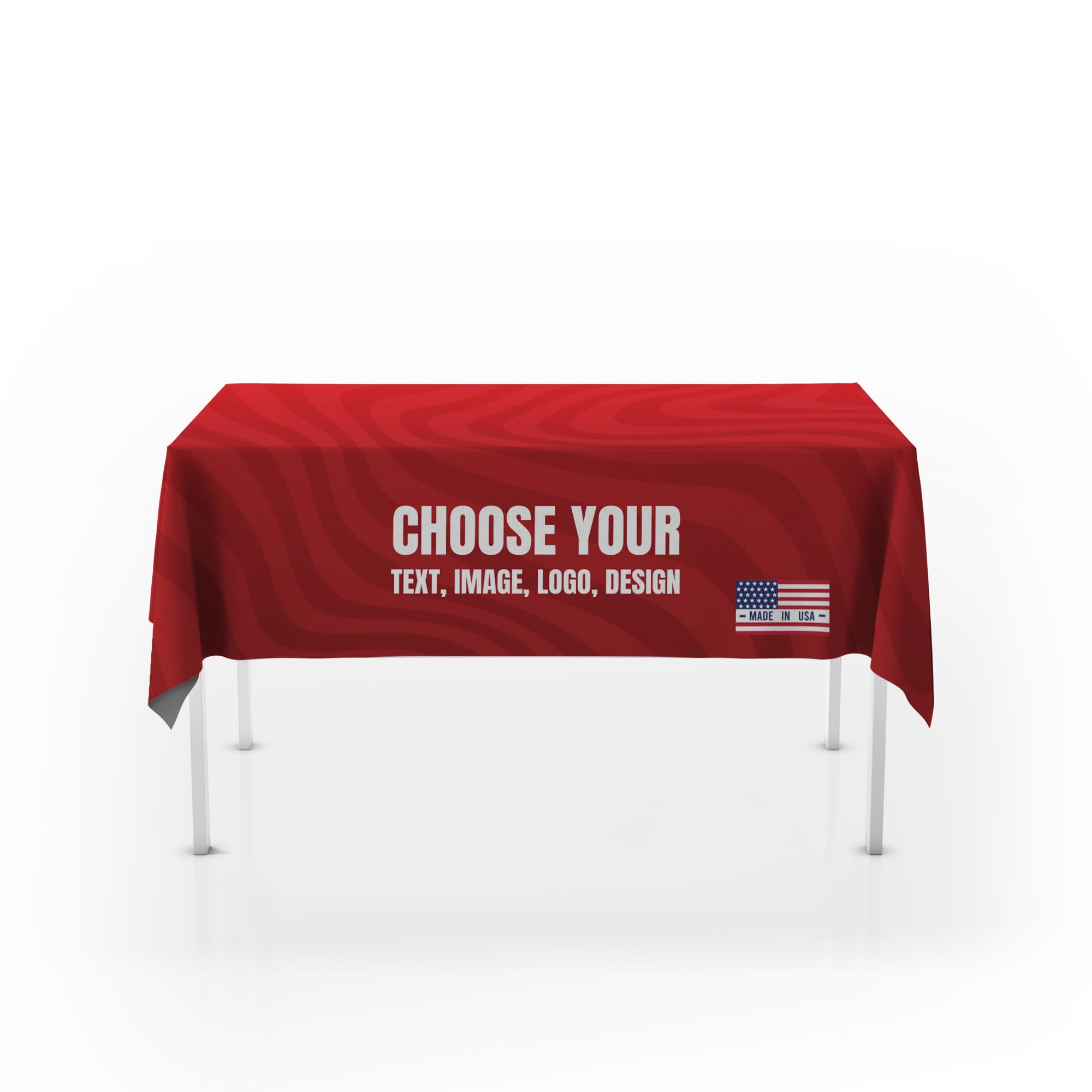 Custom Table Cloth for Table by BCB Print - Personalized Table Sign with Your Photo, Text or Logo | HD Print Table Cloth for Shows & Events | Fast