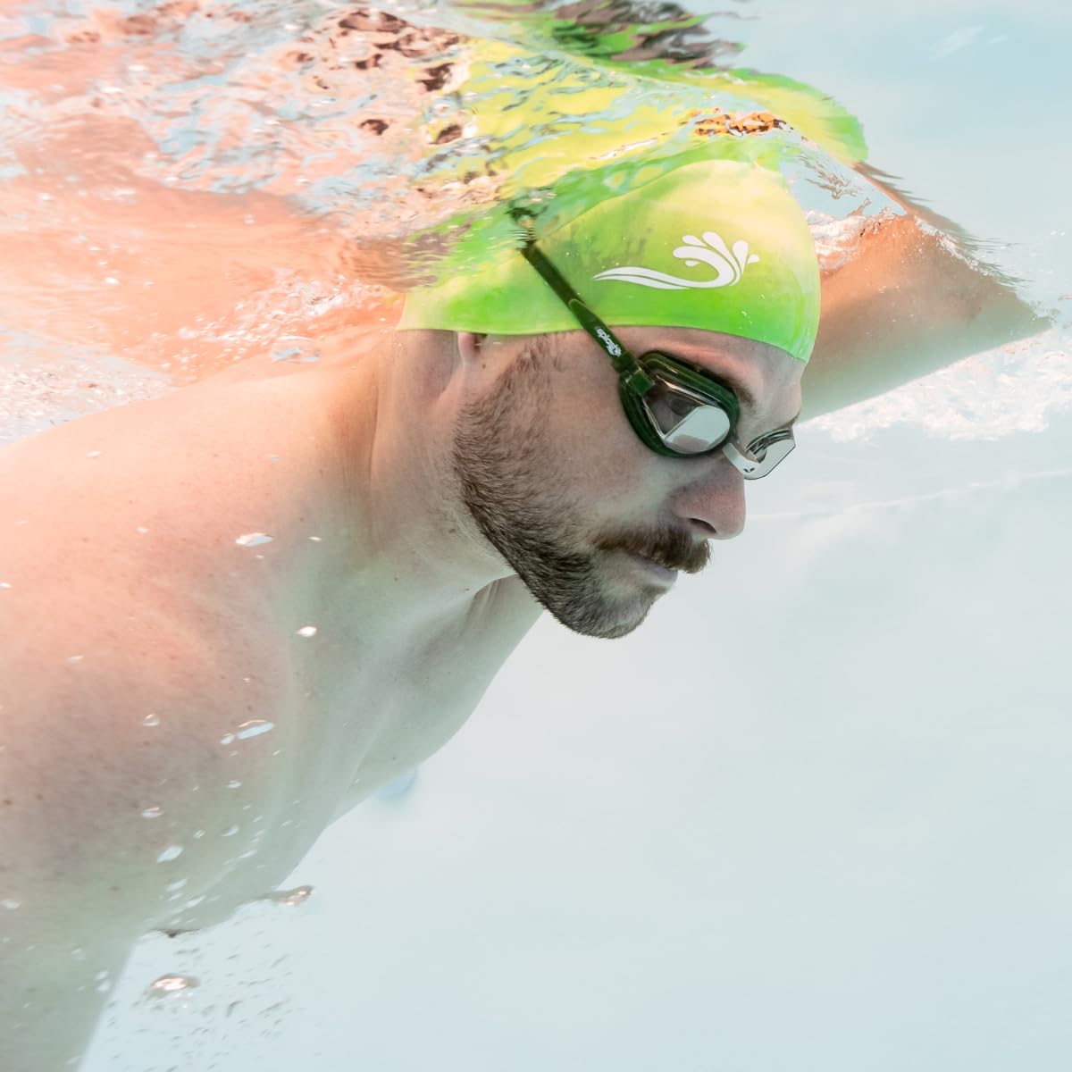 Soaked Silicone Swim Hat (Green) - Image 2