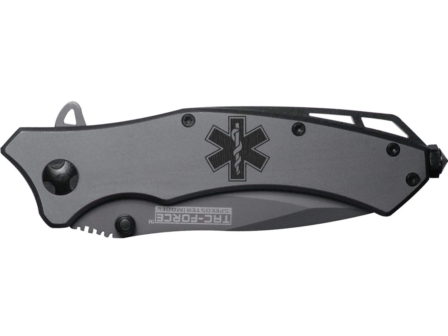 NDZ Performance EMS Star Engraved TAC-Force TF-820GY Speedster Model Folding Pocket Knife