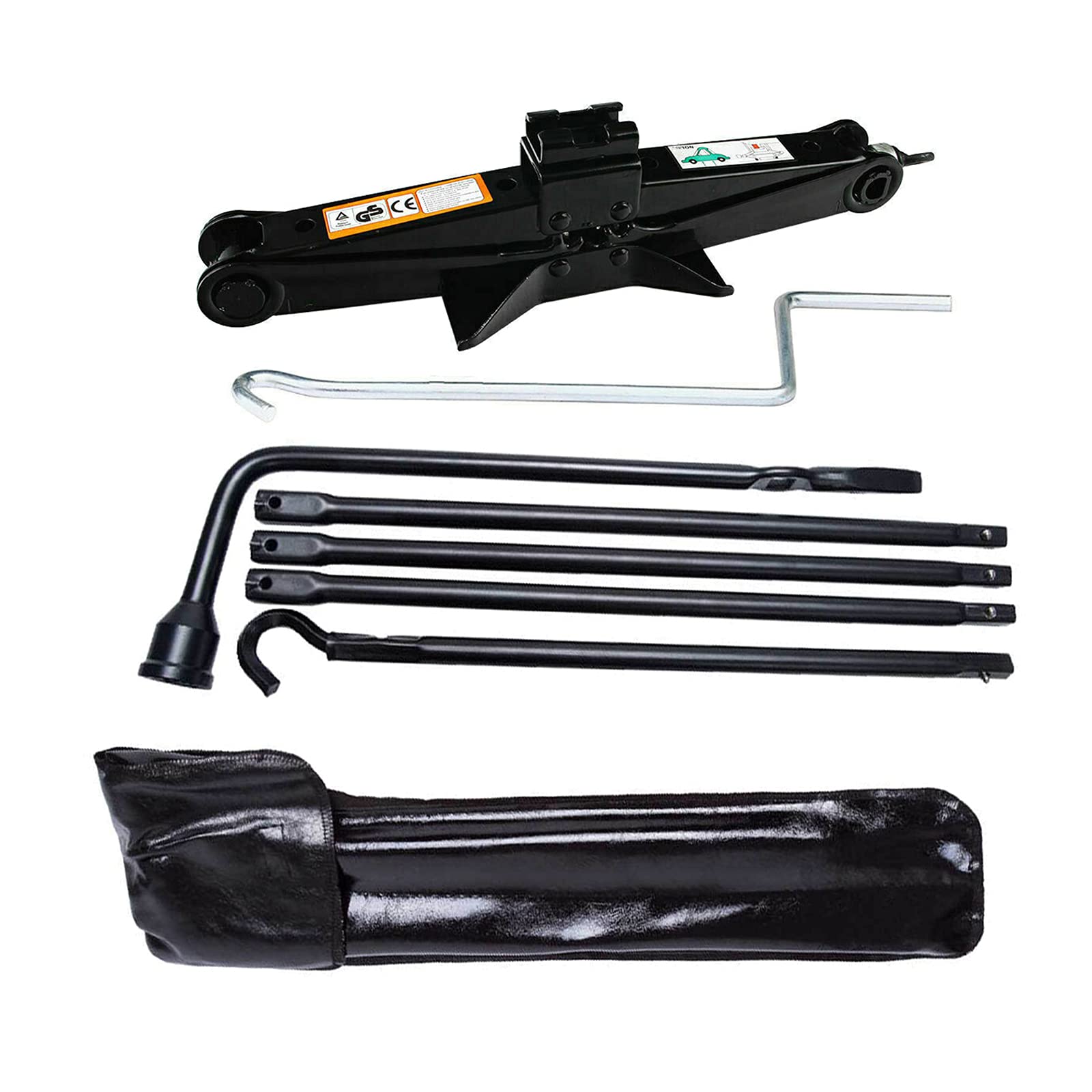 Spare Tire Tool Scissor Jack Set for 2002-2015 Ram 1500 Wheel Lug Wrench Kit
