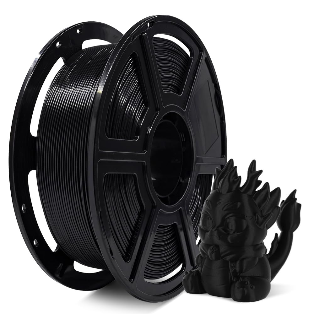 FLASHFORGE Filamento PLA ad alta velocità 1,75 mm, stampa fino a 8 volte più veloce, 30-500 mm/s Filamento per stampante 3D ad alta stampa, filamento PLA rapido con alta qualità di stampa (Nero)