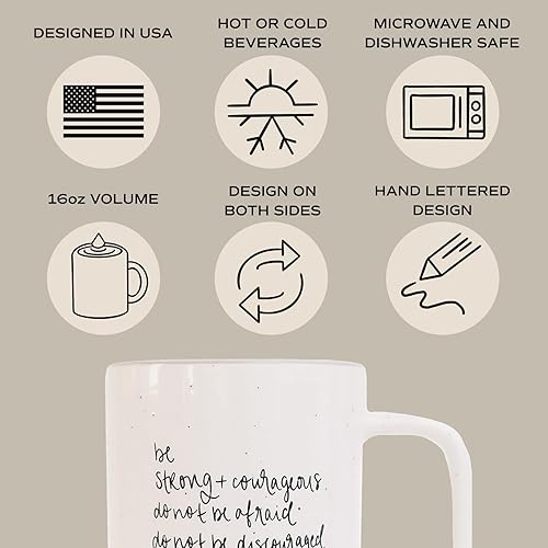 Miniatura 6 de Sweet Water Decor Be Still + Know Tall - Tazas de café religiosas  Taza de café de cerámica con versículo bíblico inspirador de 16 onzas  Taza apta