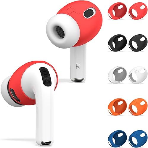 Miniatura 8 de [5 pares] para AirPods Pro 3 almohadillas para las orejas [cabe en la funda], funda de silicona suave para AirPod Pro 3, funda antideslizante para 5