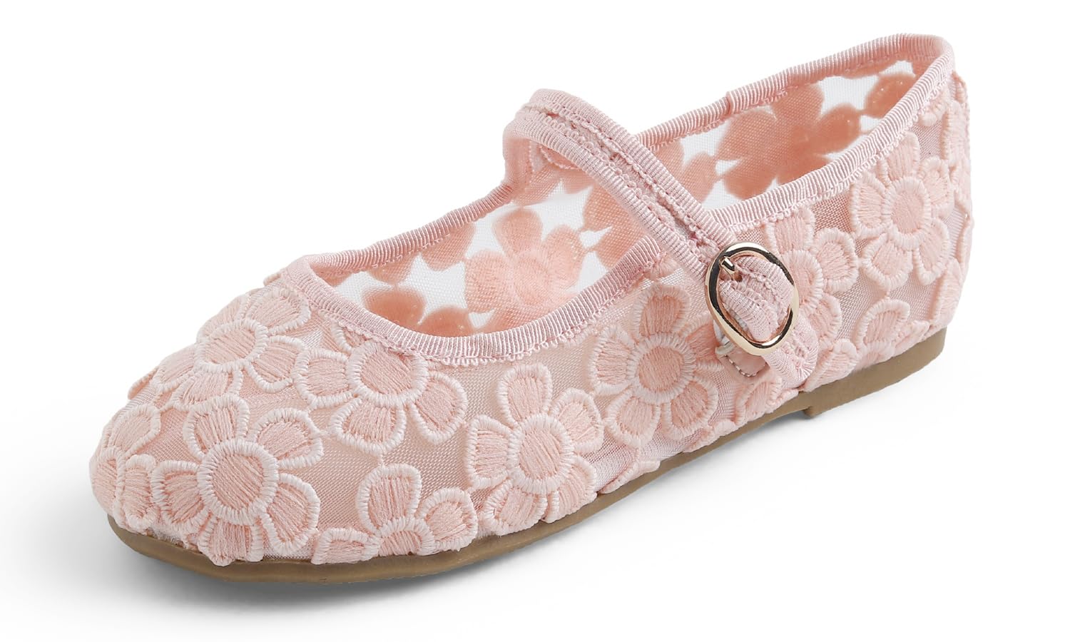 Feversole Lace Bailarinas Niña de Vestir Zapatos Cómodos para Ceremonias Ballet Flats
