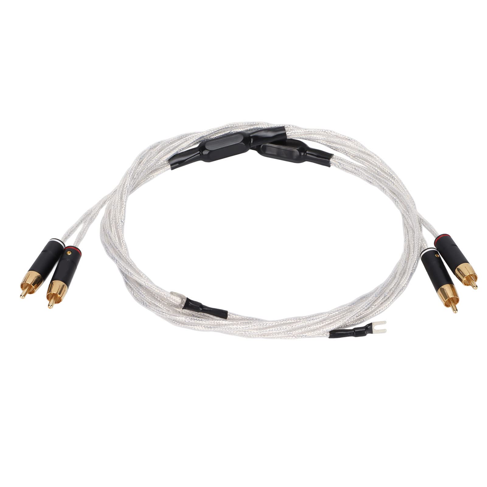 Cavo per Audiofili, Cavi Aux Stereo Placcati in Argento e Oro a Bassa capacità per Tablet con Altoparlanti HDTV (2M)