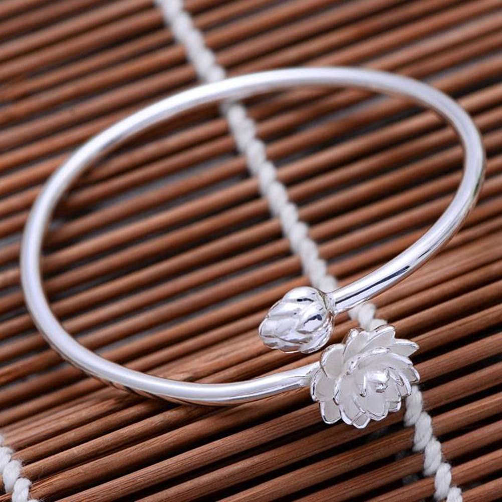 Silver Bangle for Women,Vintage Silver Bracelet,Charm Bangle