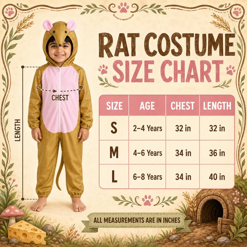 Image of Animal Costume for Kids | Plush Fancy Dress Costume for Boys & Girls |School Fancy Dress, Annual Day, Jungle Theme, Role Play, Halloween & Birthday Party