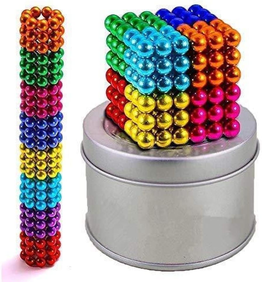 SARJUDAS ENTERPRISE New Trending Balls 216 Pieces 6X6 Cube of 6 Colors 5mm Balls- Explore The Creative World, Stress Relief for Jewellery Making, Beading, and Art Crafts with Steel Protection
