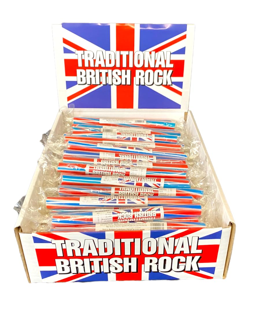 Rock Sticks Handmade Traditional Rainbow Pink Mint Humbug Aniseed Candy Floss Bubble Gum Classic Sweets Retro Seaside Gift Wholesale Confectionery (Traditional (Mint Flavour), X 50)