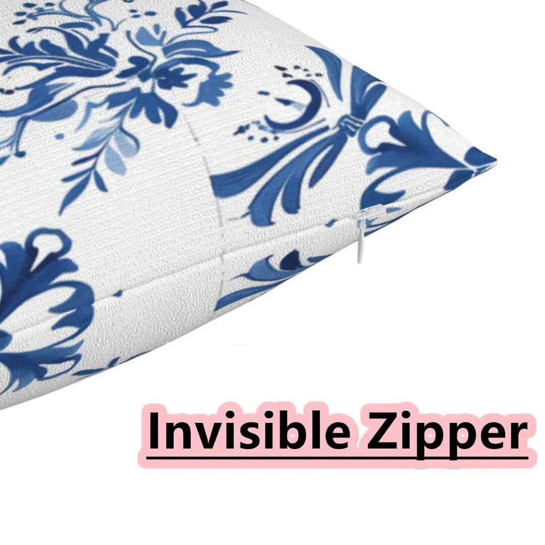 Federe Cuscini Divano Esterno Impermeabile 2 Pezzi Fodere Cuscini 60x80 cm, Blu marino Cuscini Decorativi Cuscini per Divano Esterno Giardino, Nordico Copricuscini Divano per Auto Home Decor -hs205