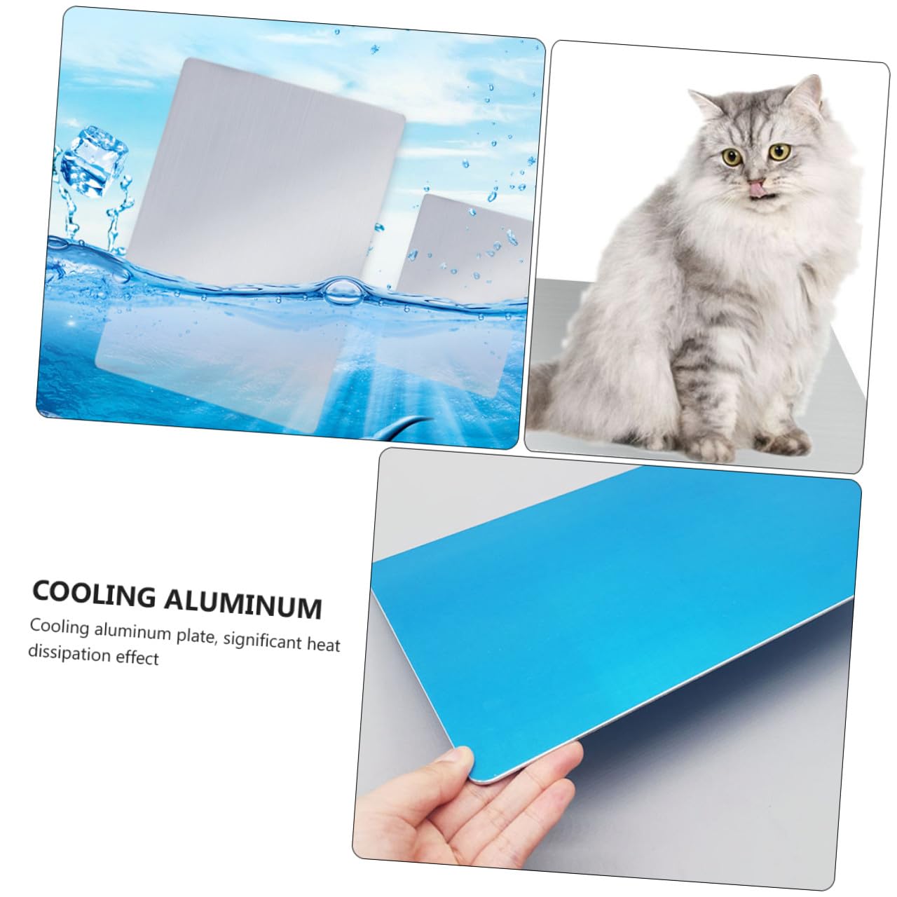 Tappetino Refrigerante per Cani e Animali Domestici in Alluminio Riutilizzabile Eccellente Conducibilità Termica, per L'estate, Colore Argento