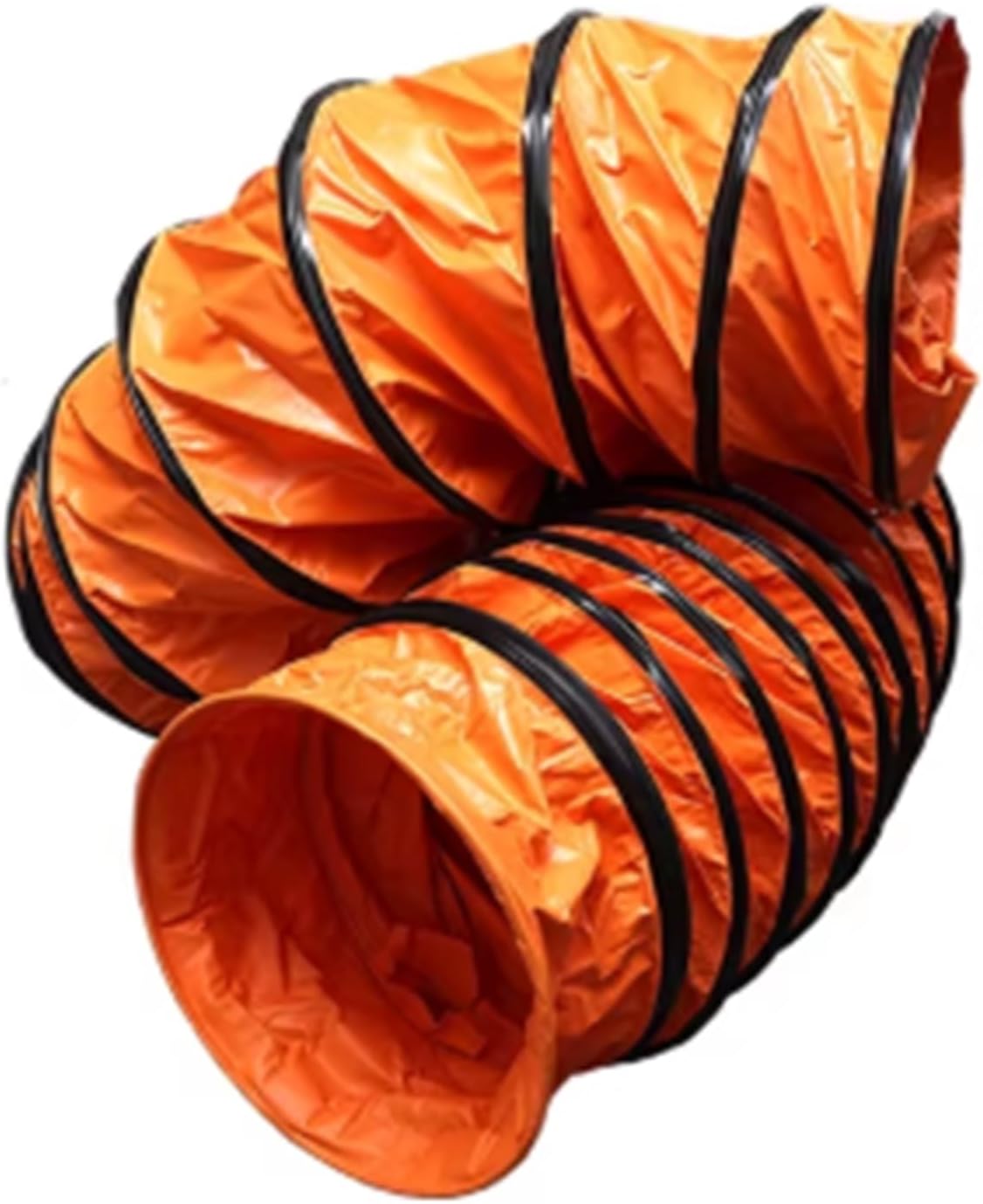 6 10 16 33ft PVC Flexible Ducting Hose, Folding Exhaust Duct with Adjustable Rope D Hook, Easy Storage, for Ventilation, Drying, Cooling Applications(6.6ft,Diameter - 200 mm)