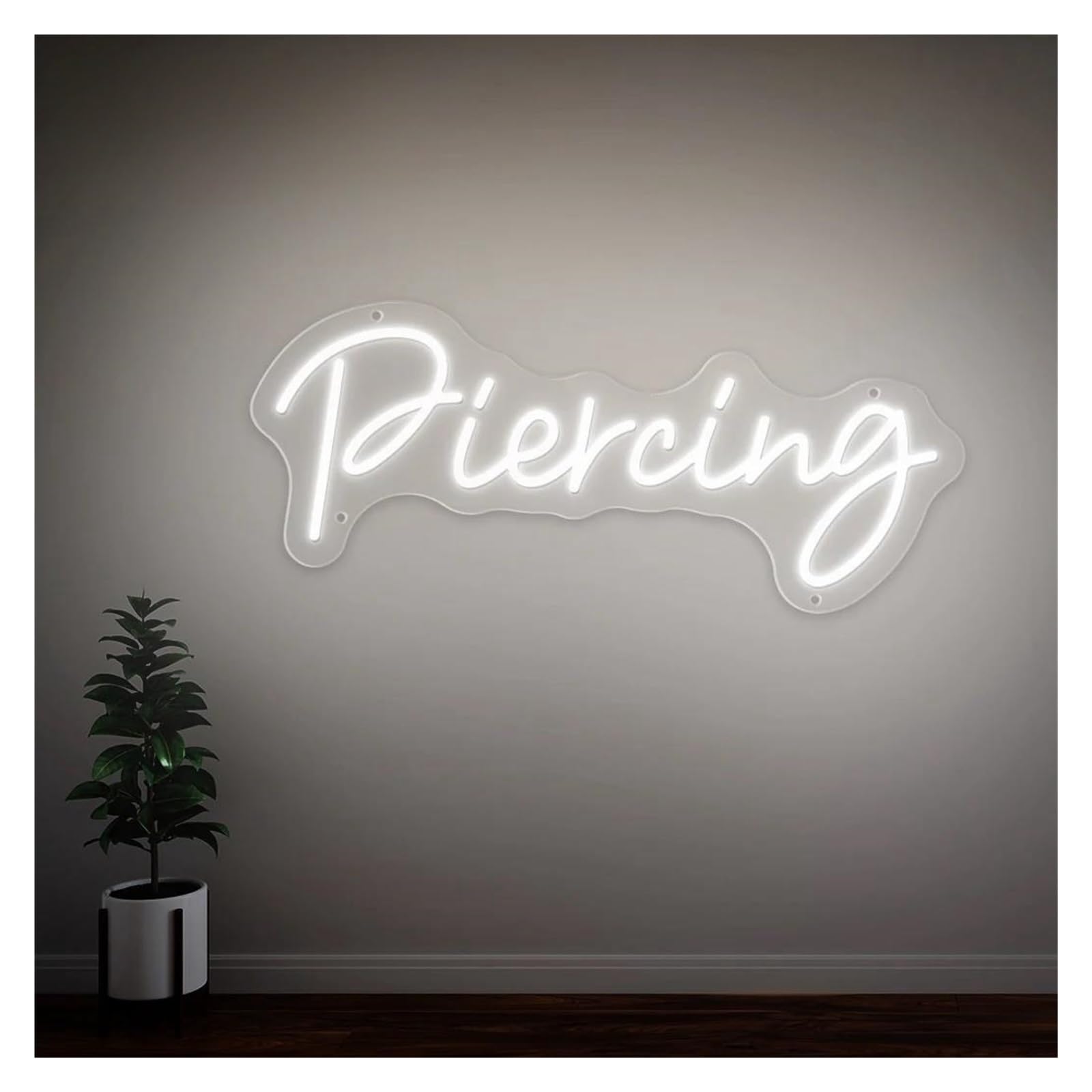 Insegna al neon "Piercing" LED per luci al per neon per alimentazione per da parete per studi di tatuaggi negozi bellezza insegne commerciali