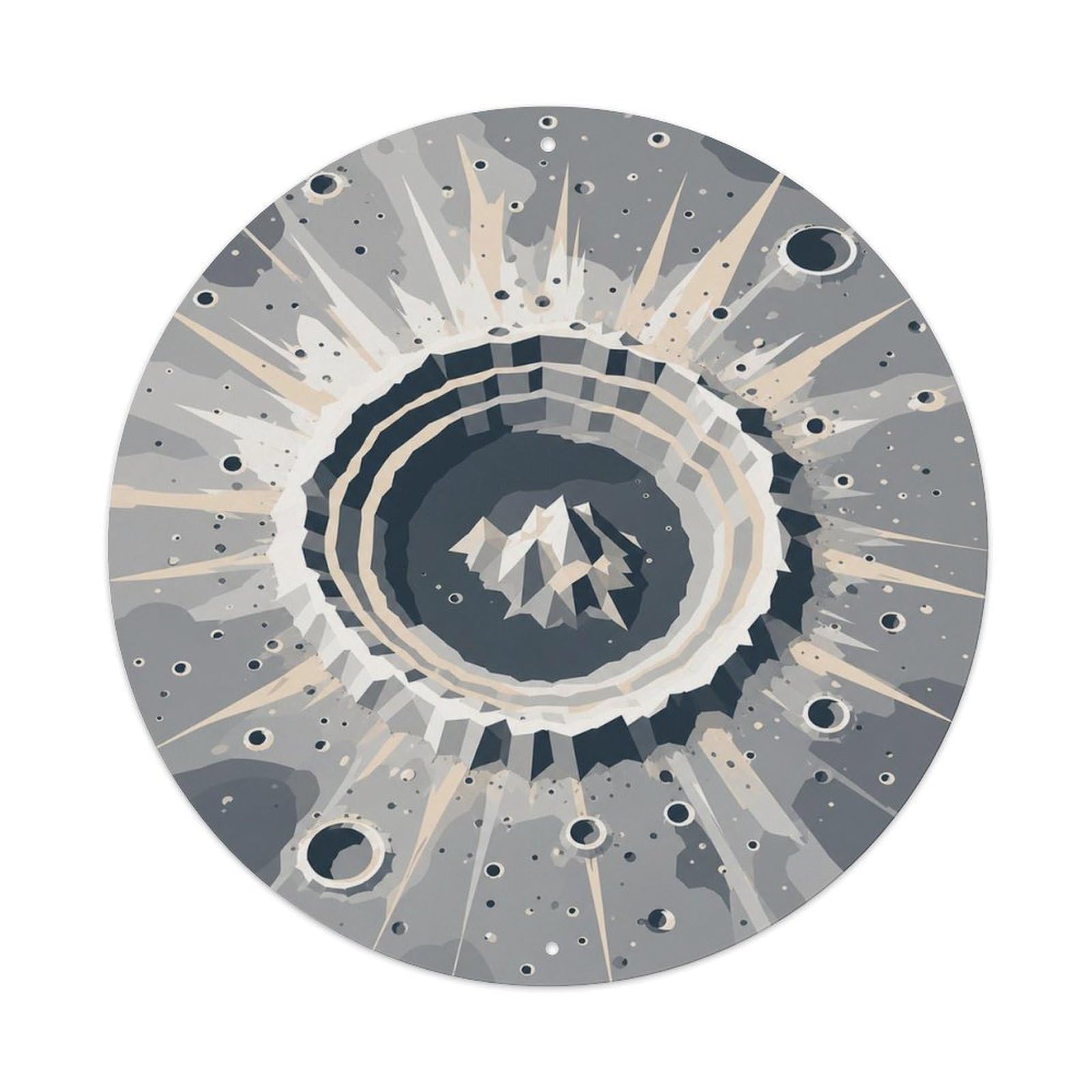 Odgynaw 8X8inch(20X20cm) Cosmic Moon Copernicus Crater Observatory View Space Metal Tin Sign