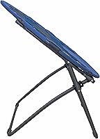 Vista 6 de Zenithen Comfortable Bungee Portable Folding Durable Metal Frame Dish Chair, Perfect for Gaming, Reading, Dorm Rooms, and Bed Rooms, Blue (Pack of 1)